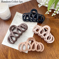 Claw Bow Hair Clip Crab Hairpin Women Barrette Solid Headband Simple Korean Hair