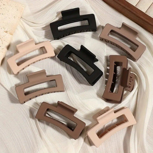 4pcs matte acrylic anti-slip shark clips | women’s hairpins set of hair accessories for everyday