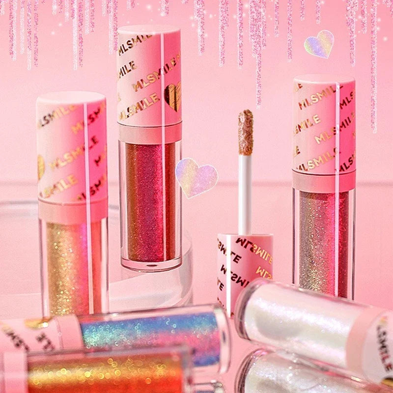 Gold Purple Chameleon Liquid Eyeshadow Pearlescent Fine Shimmer Quick Drying Eye Shadow Polarized Brightening Stage Eye Makeup