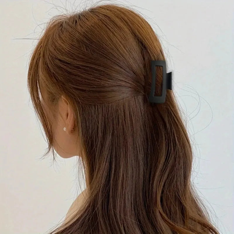 4pcs matte acrylic anti-slip shark clips | women’s hairpins set of hair accessories for everyday