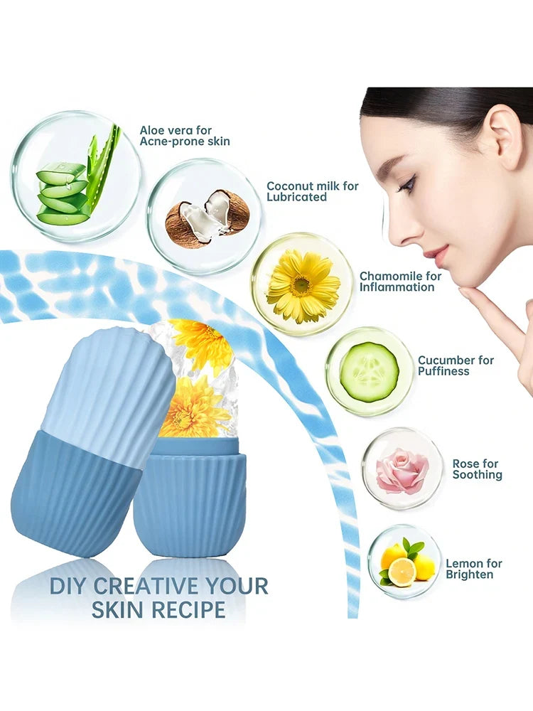Silicone Ice Roller Massager for Face Eyes