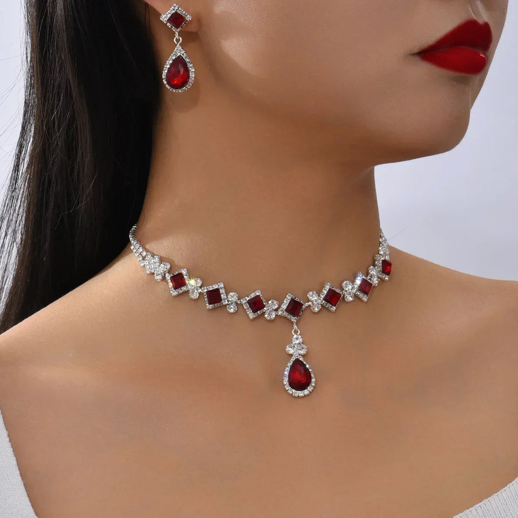 Women's Claw Chain Series Geometric Droplet Earrings Necklace Set Wedding Banquet Party Holiday Gift
