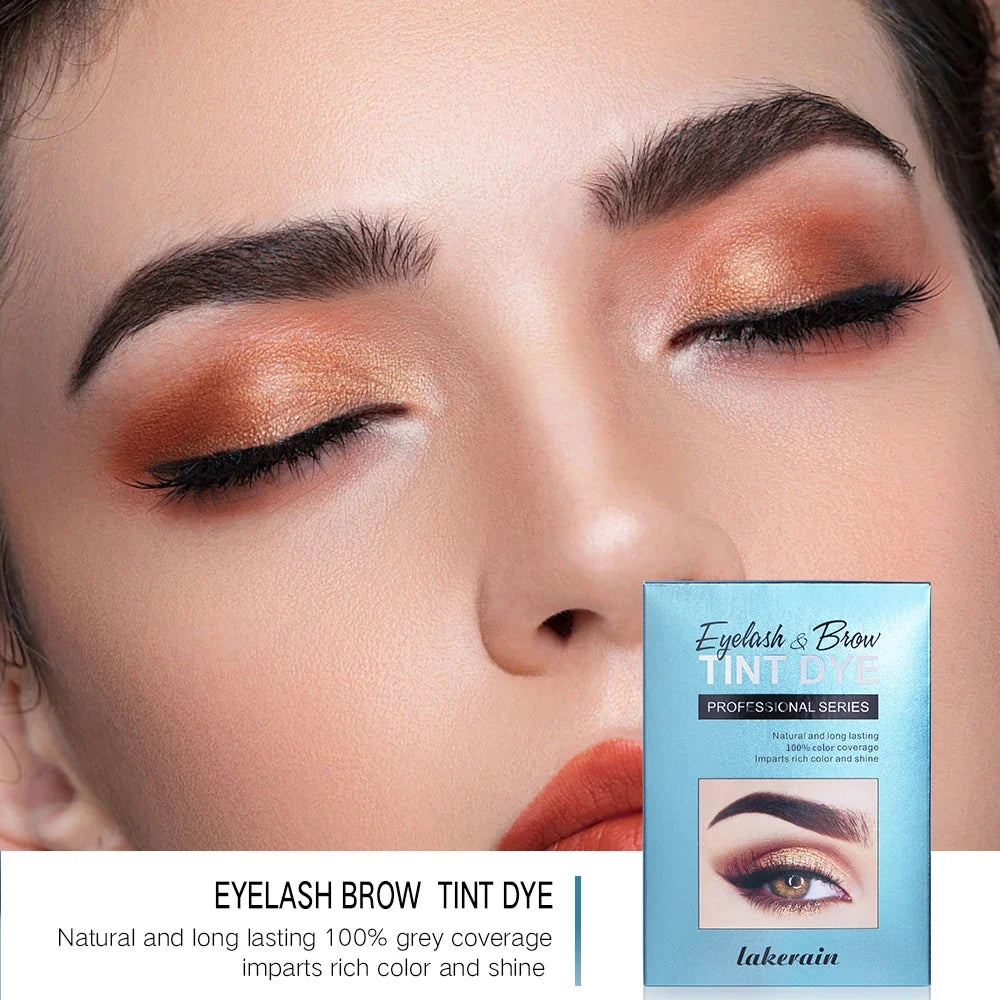 Professional Eyelash Eyebrow Dye Tint Kit Classic Black Natural Eyelash Lifting Perm Treatment Makeup Set Eyebrows Paint Makeup