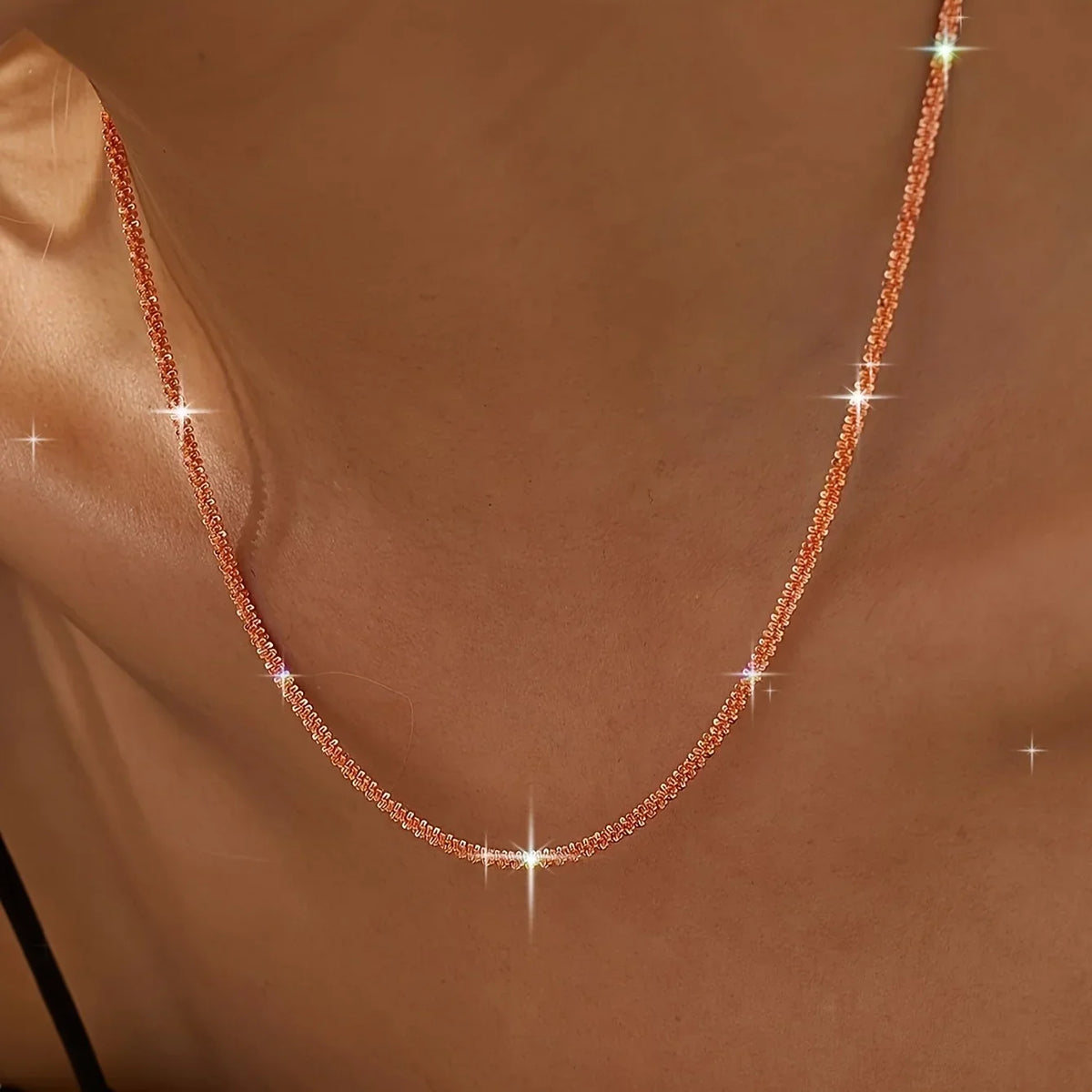 Choker Simple Wedding Jewelry Collar Gifts for Woman Sparkling Clavicle Chain