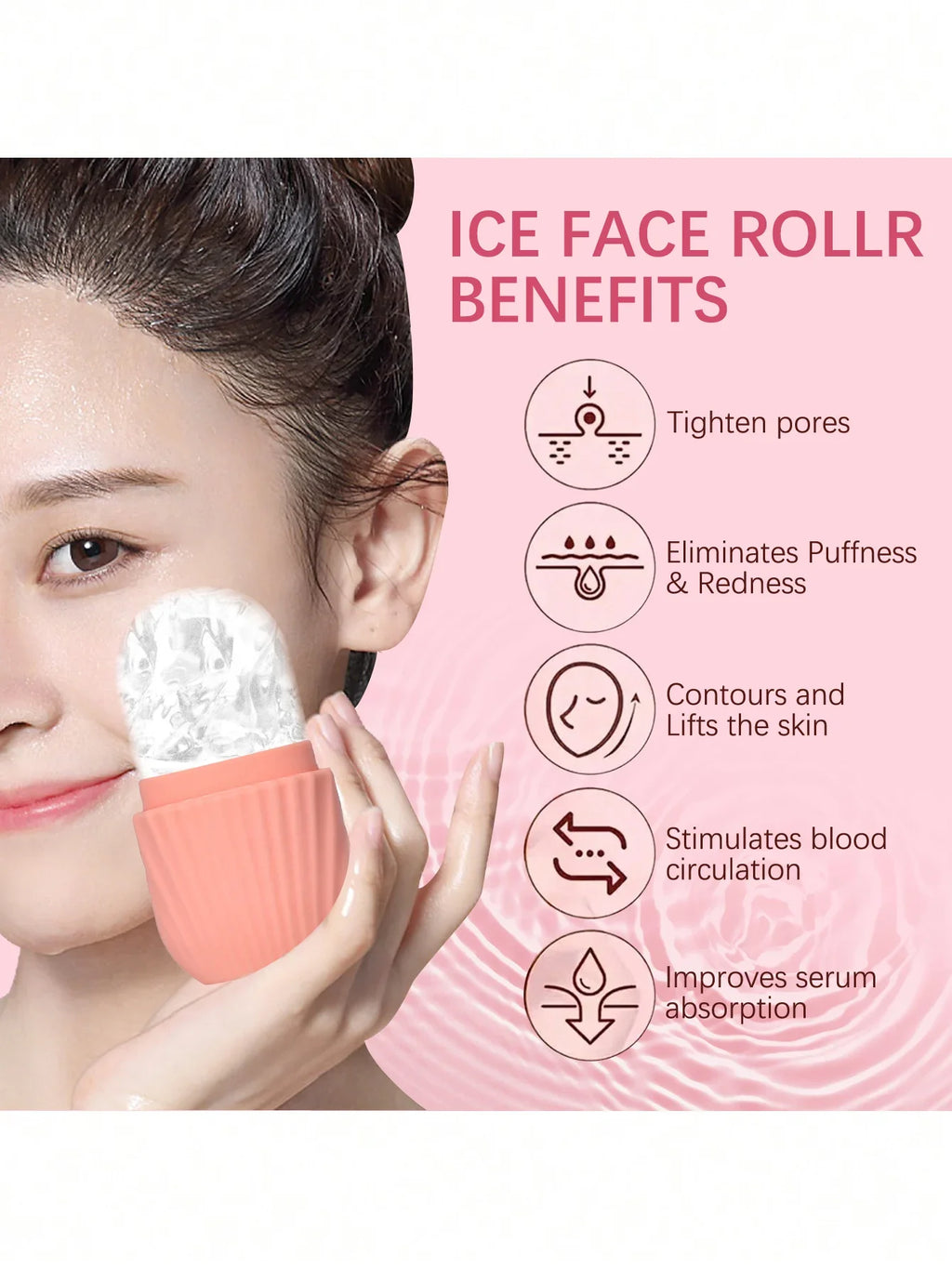 Silicone Ice Roller Massager for Face Eyes