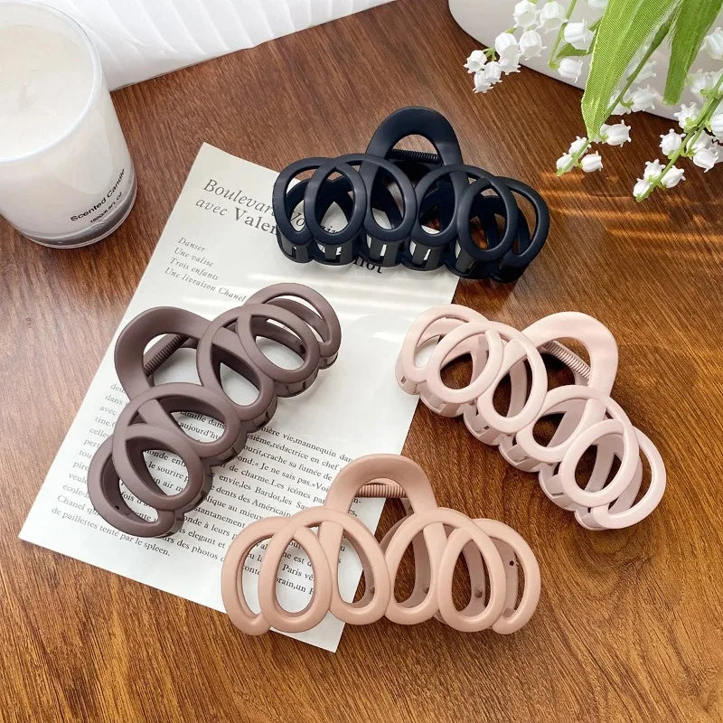 Claw Bow Hair Clip Crab Hairpin Women Barrette Solid Headband Simple Korean Hair