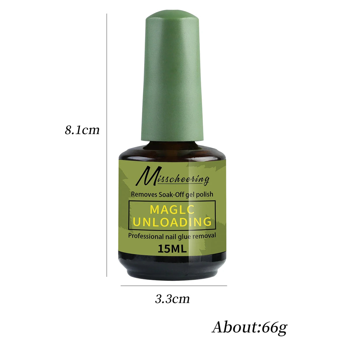 Misscheering 15ml Magic Fast Nail Gel Polish Remover Clean UV Soak Off Semi Permanent Varnish Nail Art Removal Tools Manicure