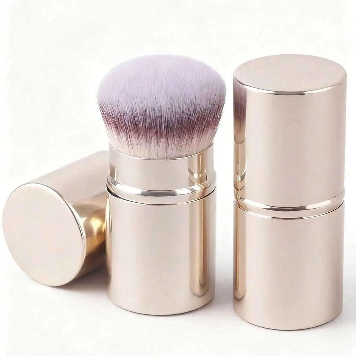 1pc Professional Face Retractable Makeup Brush,Blush Brush Foundation Brush Loose Powder Brush Synthetic Hair Ultra-Soft Doundat