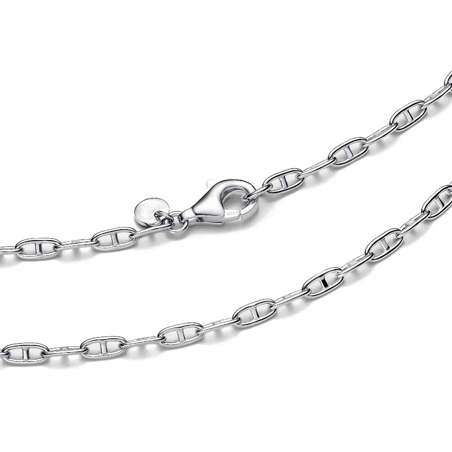 Necklace Original 925 Sterling Silver 18K Gold Plated Necklace Lover's Holiday Fine Jewelry Gift