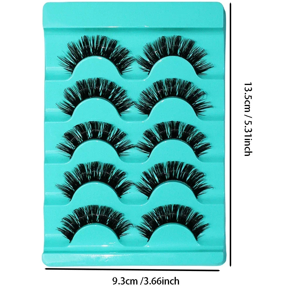Mink Eyelashes Reusable Fluffy Russian Strip Lashes Eyelash Extension