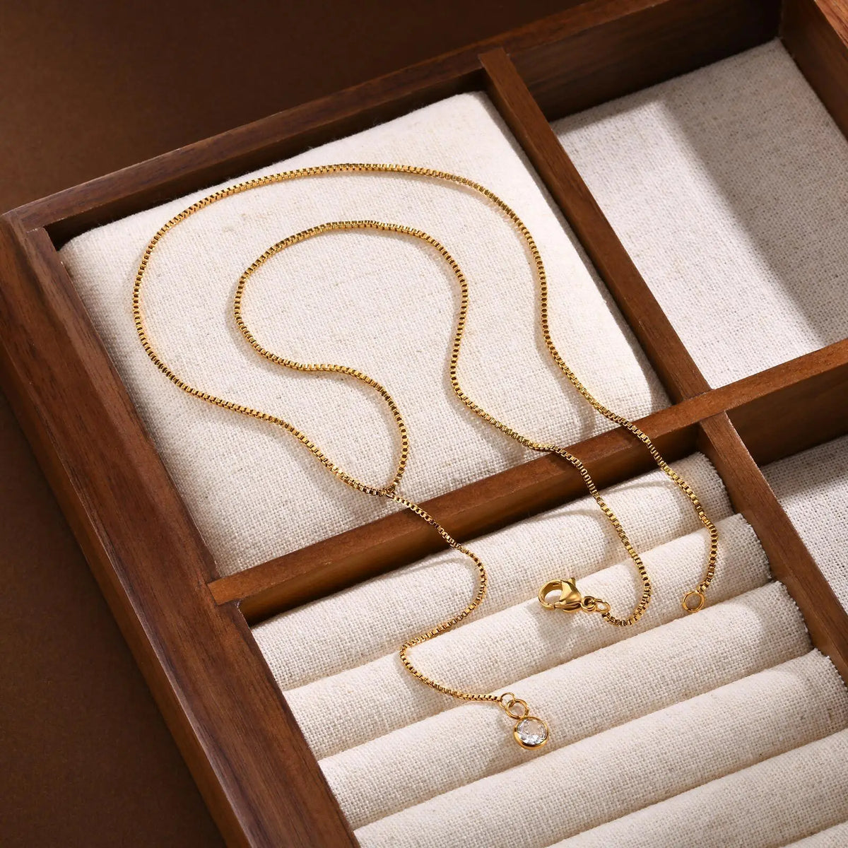 Golden Color Lariat Necklace
