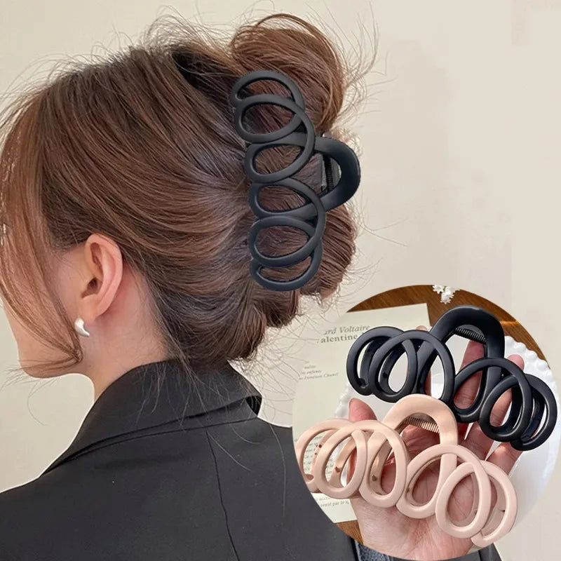 Claw Bow Hair Clip Crab Hairpin Women Barrette Solid Headband Simple Korean Hair