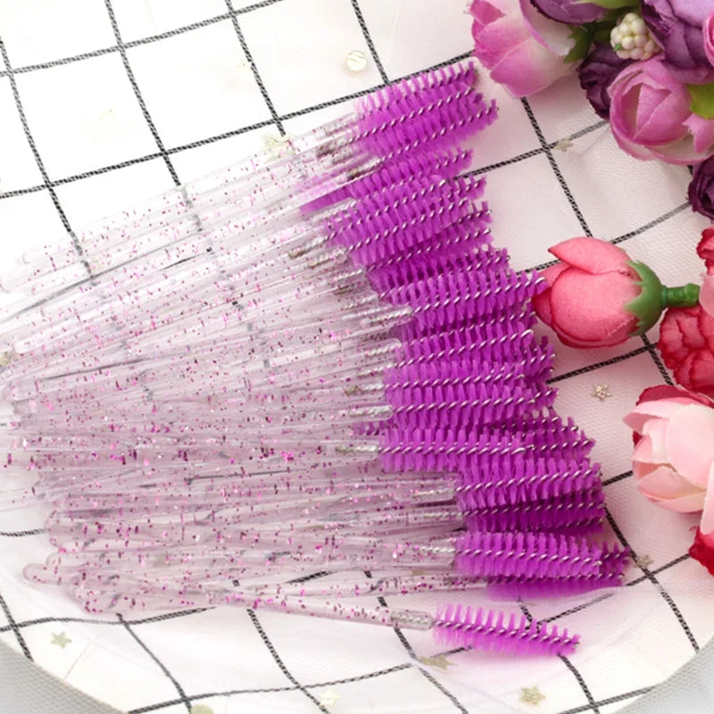 5/50 Pcs Eye Lash Brushes Eyebrow Brush False Eyelashes Extension Tools Mascara Wands Applicator Spoolers Lashes Cosmetic Tool