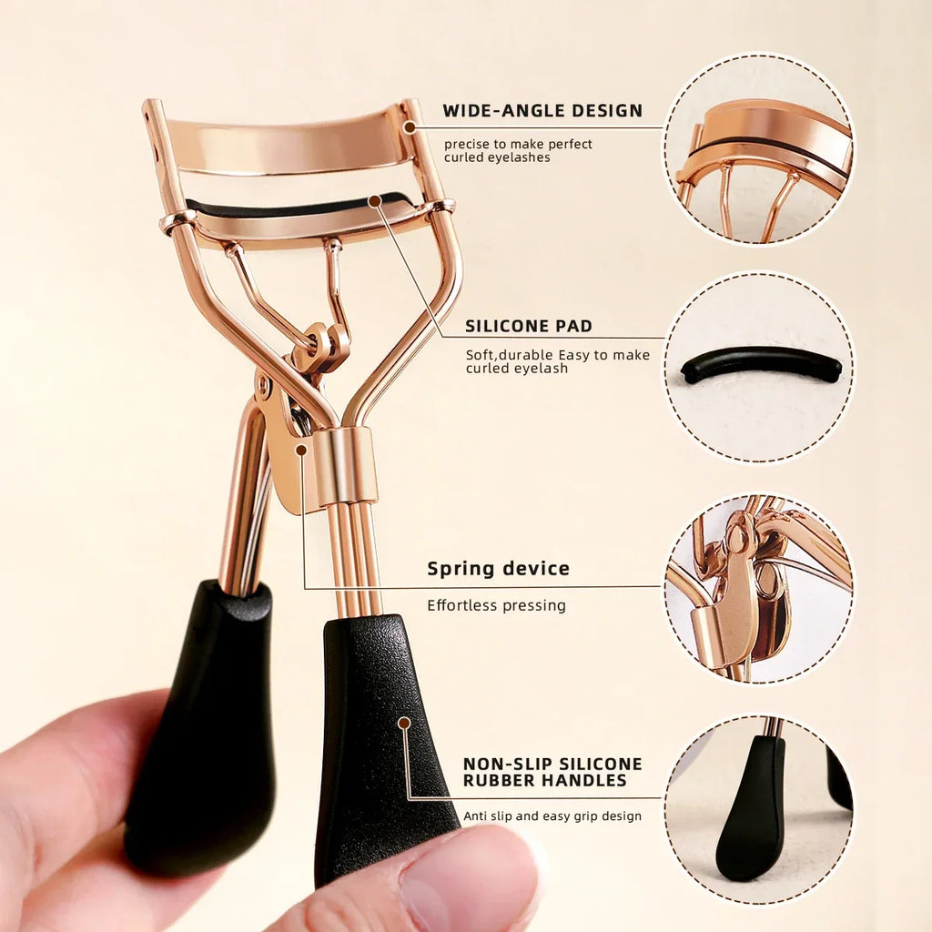 with 15 Silicone Pads and Stainless Steel Eyelash Curler Portable Eyelash Curler, Used for Eyelash Extension and Curling Tools