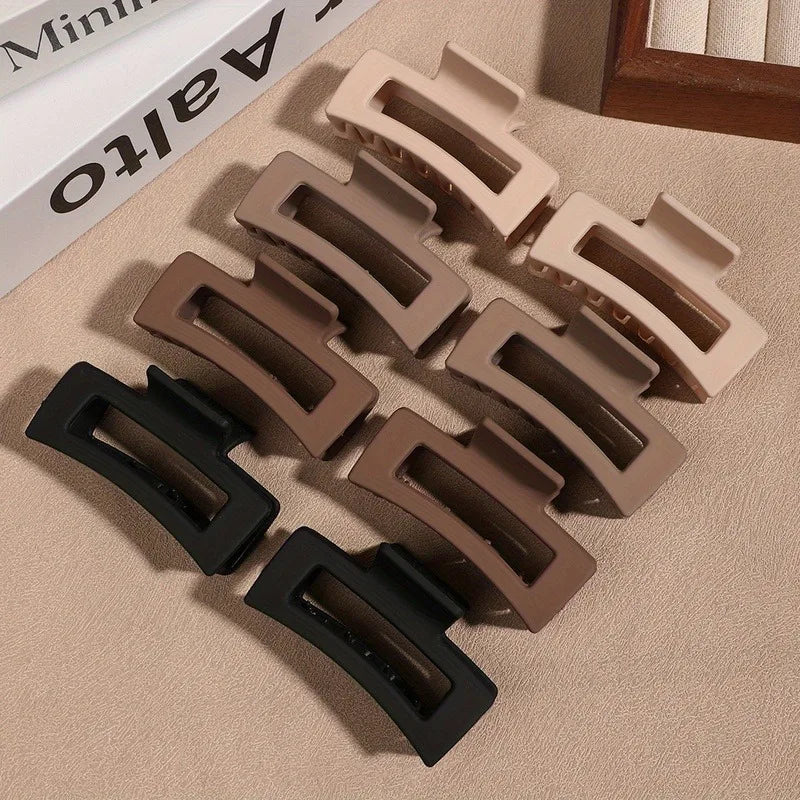 4pcs matte acrylic anti-slip shark clips | women’s hairpins set of hair accessories for everyday