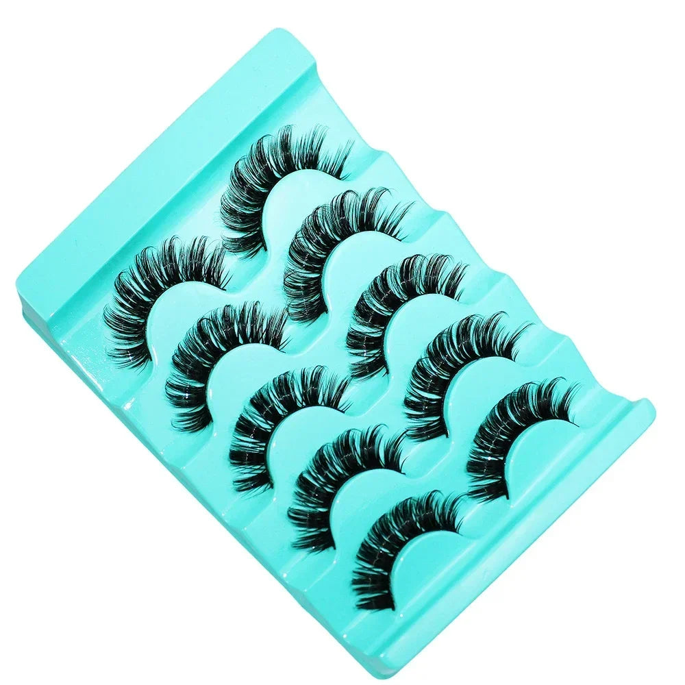 Mink Eyelashes Reusable Fluffy Russian Strip Lashes Eyelash Extension