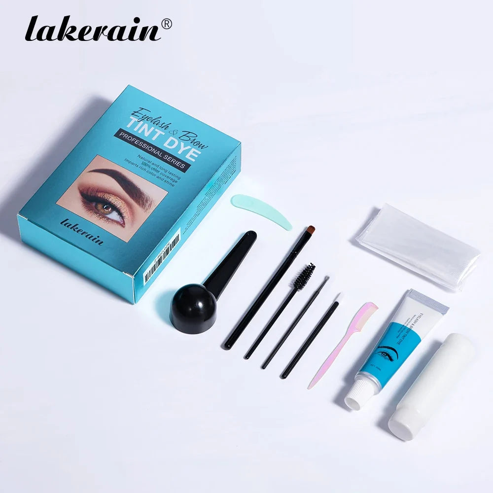 Professional Eyelash Eyebrow Dye Tint Kit Classic Black Natural Eyelash Lifting Perm Treatment Makeup Set Eyebrows Paint Makeup