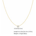 Zircon Choker Necklace Crystal Pendant 18K Gold Plated Stainless Steel Clavicle Chain Jewelry
