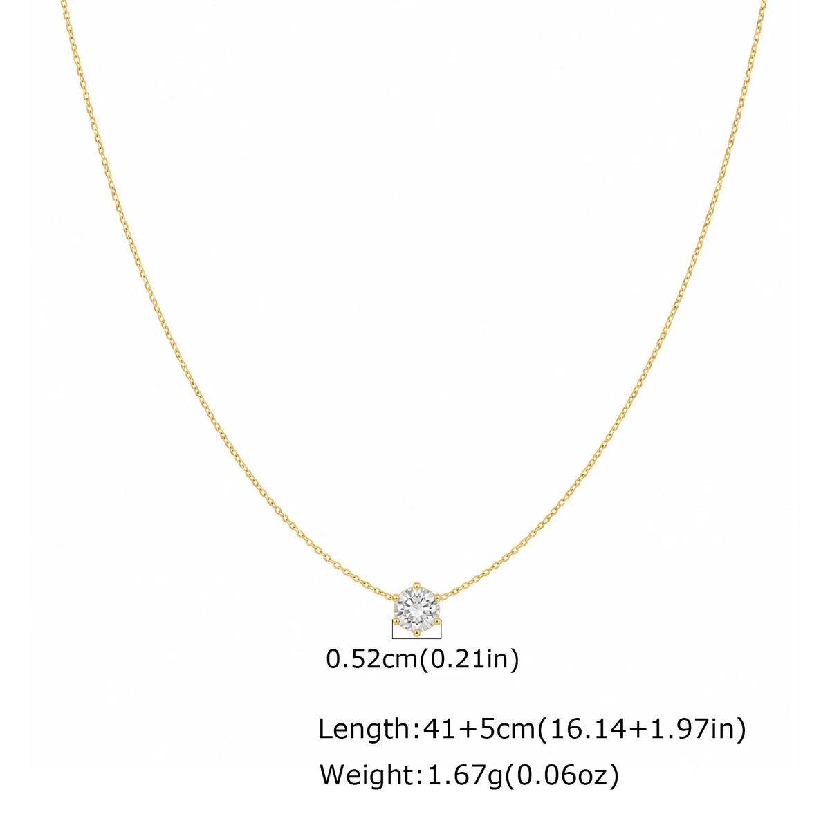 Zircon Choker Necklace Crystal Pendant 18K Gold Plated Stainless Steel Clavicle Chain Jewelry