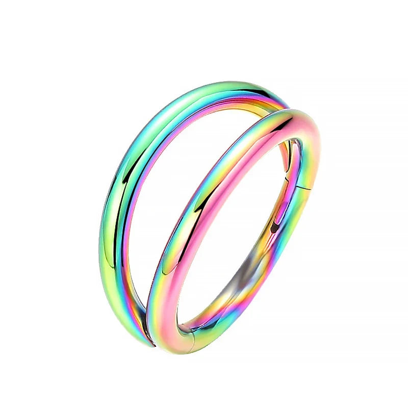 Tragus Helix Cartilage Earring Nose Ring Septum Clicker Conch Three Layers Nostril Piercing Jewelry