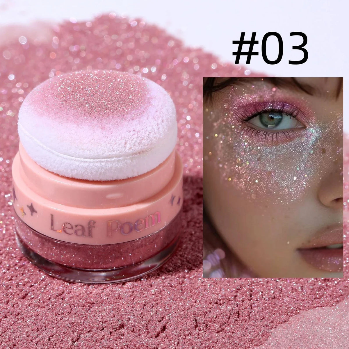 1PC Pearlescent Glitter, Fine Powder, Suitable for Hair/body/face, Highlight Powder, Blush Powder, Suitable for Music Festival