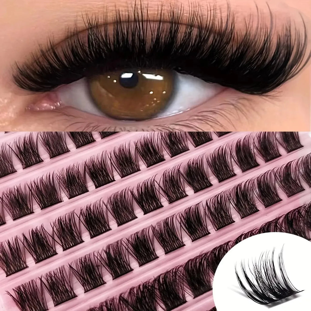200/720PCS Eyelash Cluster Kit | Soft Fluffy Long-Lasting Beginner-Friendly Easy Apply Daily