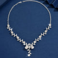 Women's Light Water Drop Leaf Design Necklace
