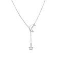 Moon Star Pendant Choker Necklace Simple Gold Color Alloy Charm Chain Collares Necklace