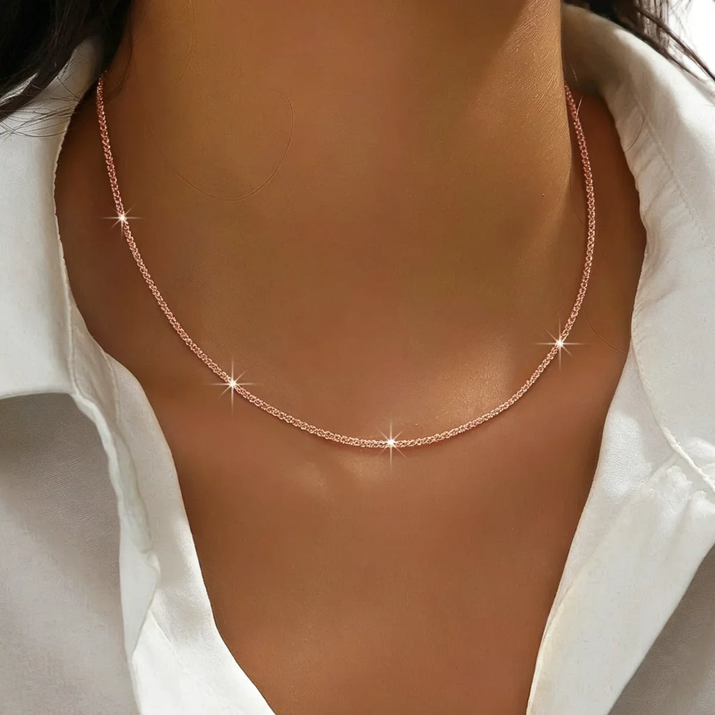 Choker Simple Wedding Jewelry Collar Gifts for Woman Sparkling Clavicle Chain