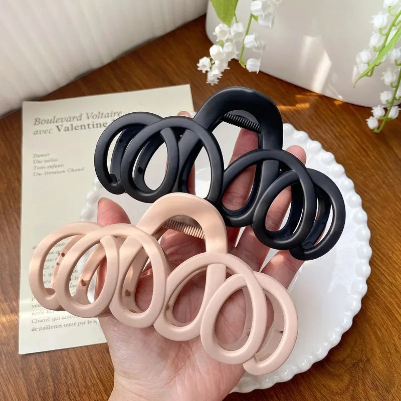 Claw Bow Hair Clip Crab Hairpin Women Barrette Solid Headband Simple Korean Hair