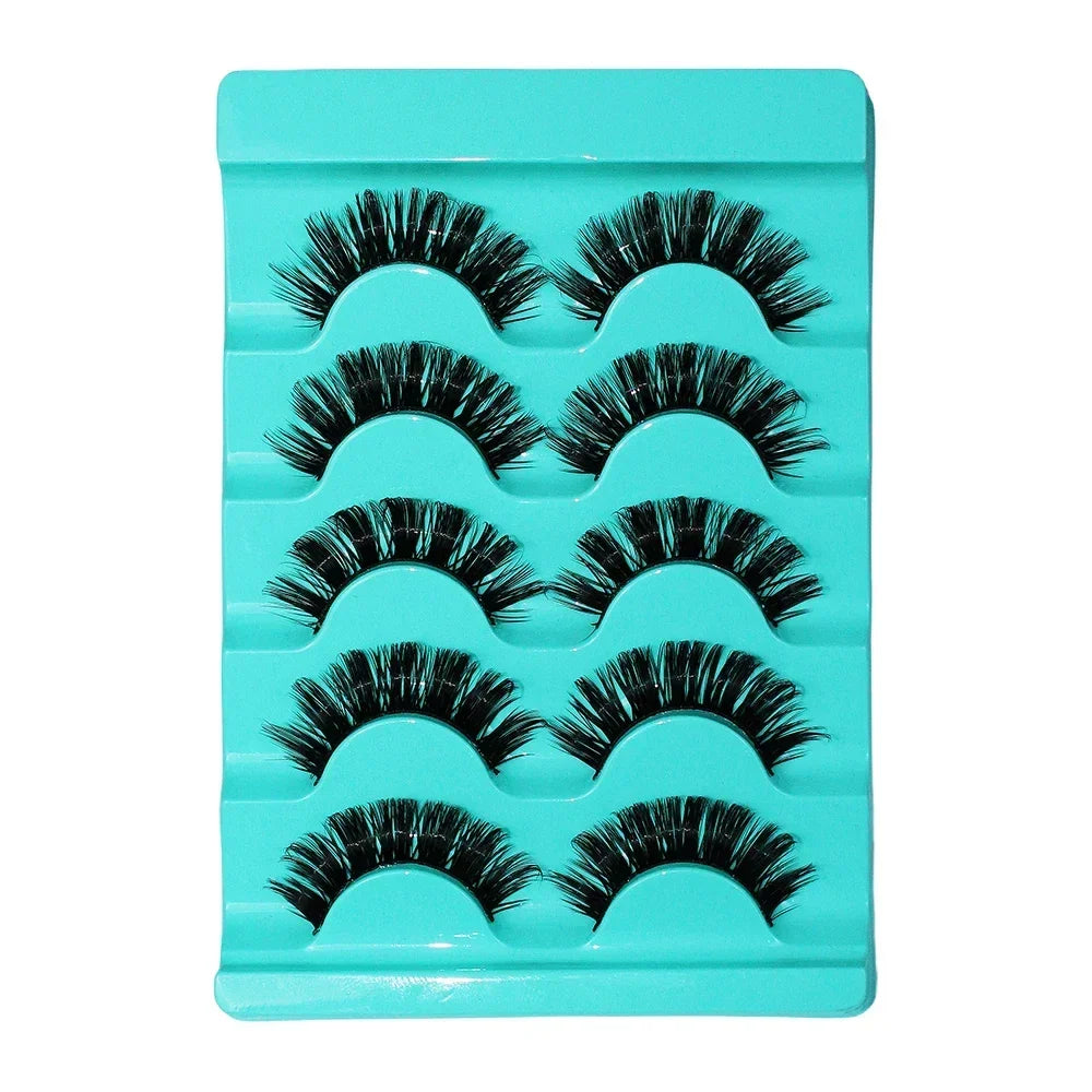 Mink Eyelashes Reusable Fluffy Russian Strip Lashes Eyelash Extension