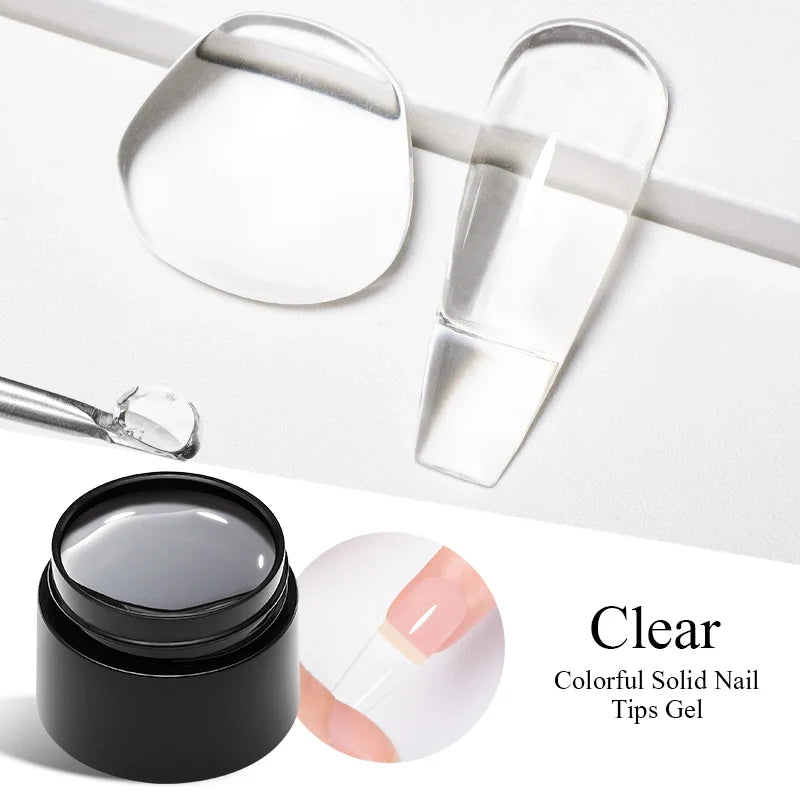 Milky White Nail Extension Gel Clear Nude Building UV Gel For Nails Finger Extensions Form Tips French Nails Manicure Nail Art
