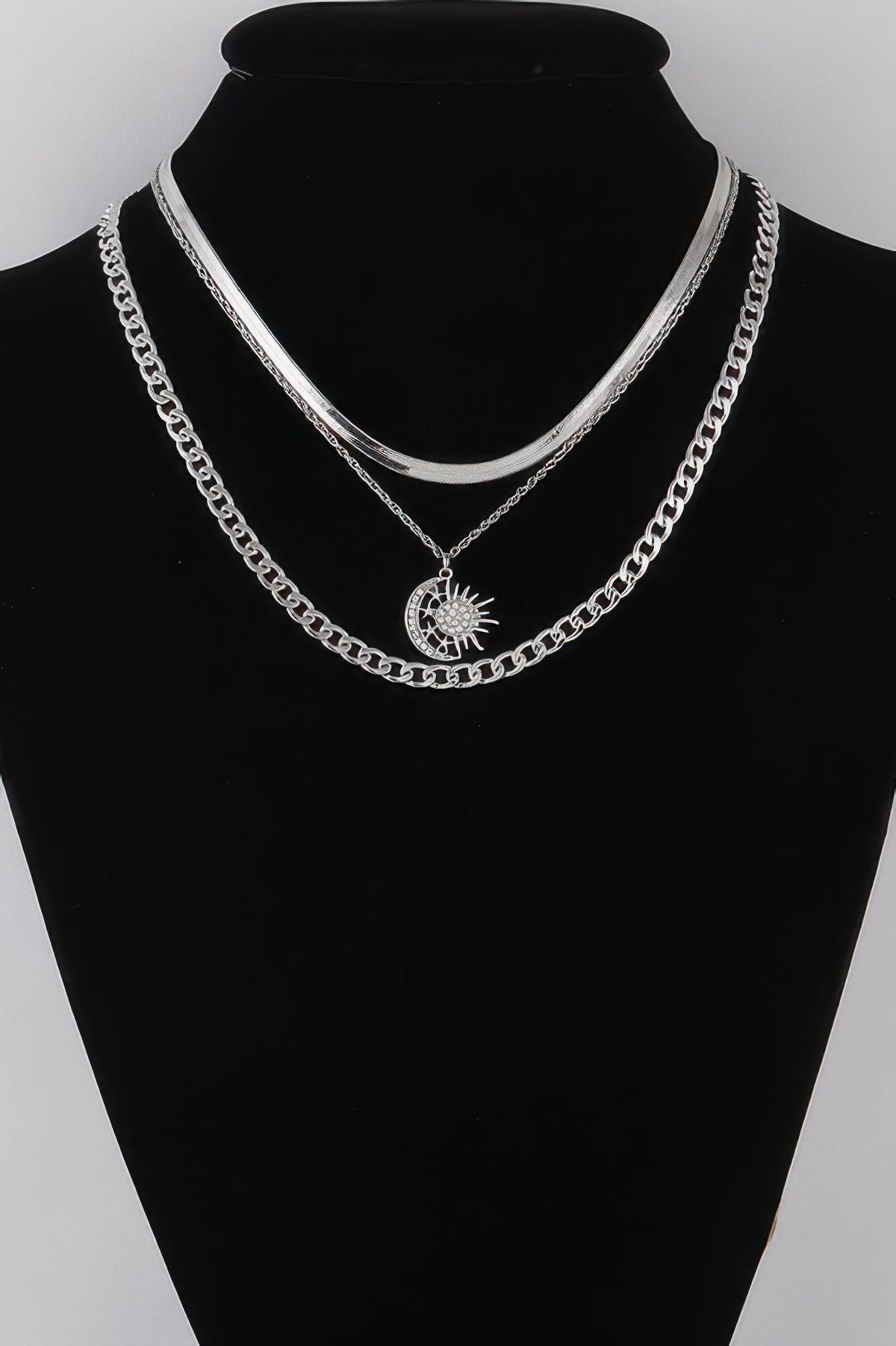 Women's Celestial Sun & Moon Chain Necklace