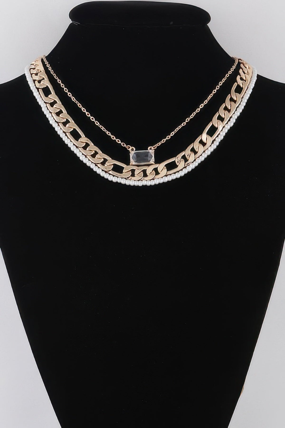 Women's Multi Crystal N Pearl Necklace BYMANYC ® New York CONTEMPORARY VIBRANT MODERN FASHION - New Collection