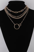 Women's Multi Linked Circles Chain Necklace BYMANYC ® New York CONTEMPORARY VIBRANT MODERN FASHION - New Collection
