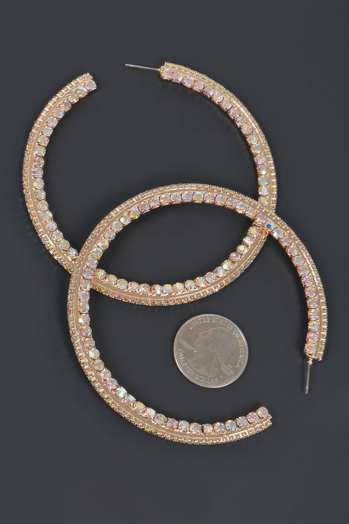 Women's Rhinestone Hoop Earrings
