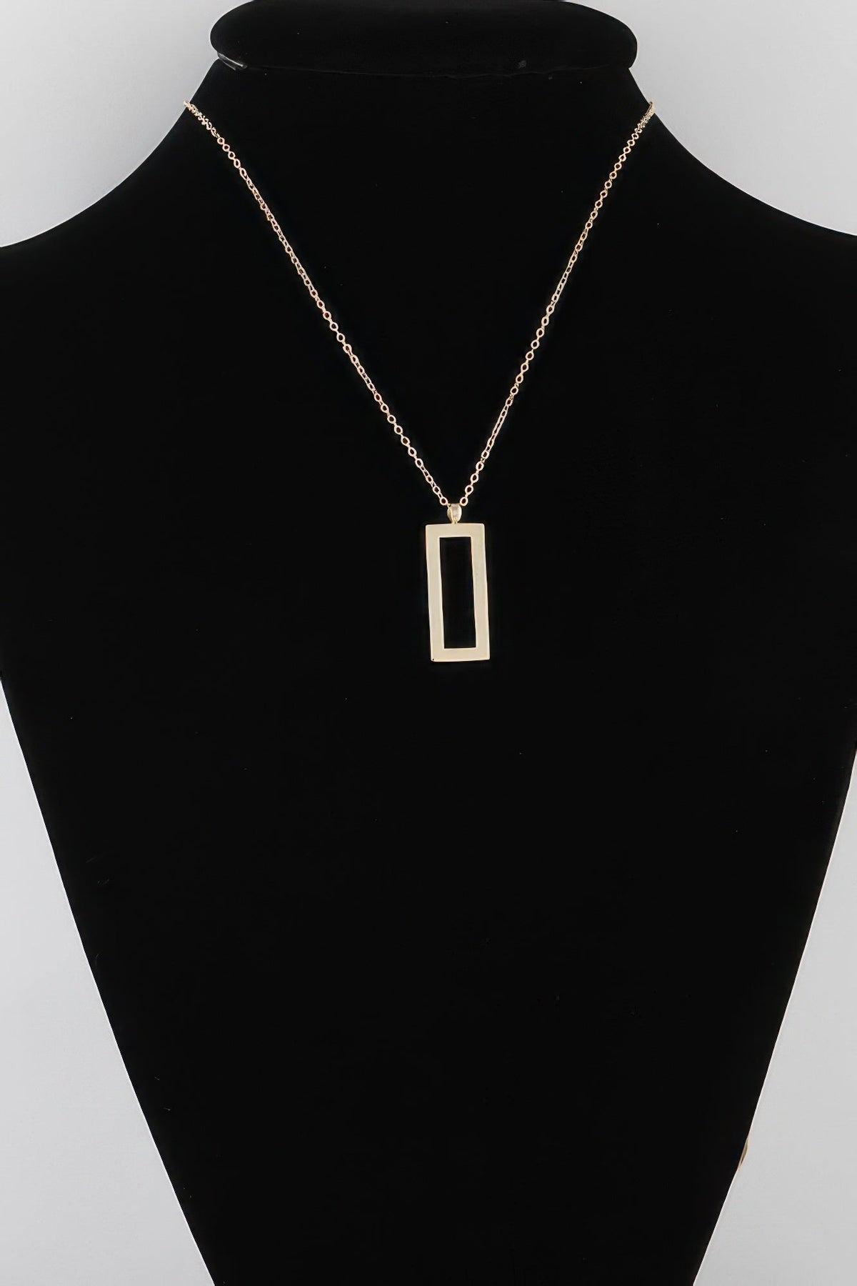 Women's Open Rectangle Pendant Necklace BYMANYC ® New York CONTEMPORARY VIBRANT MODERN FASHION - New Collection