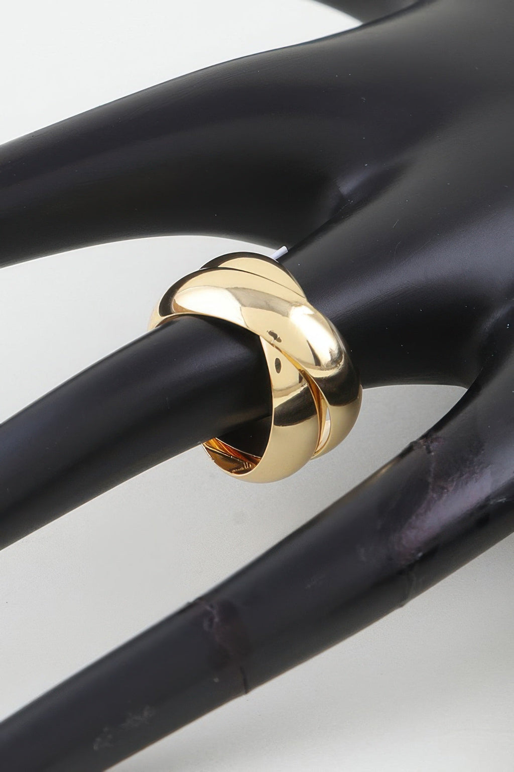 Women's Band Ring Polished Intertwined BYMANYC ® New York SLEEK DUAL CROSSOVER BAND - New Collection