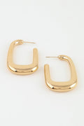 Women's Hoop Earrings Polished Modern Cubic BYMANYC ® New York CONTEMPORARY GEOMETRIC SLEEK HOOPS - New Collection