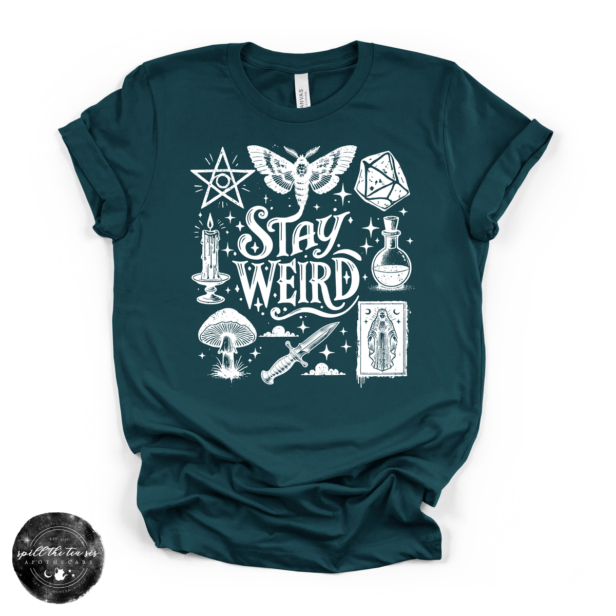 Stay Weird Tee | Alternative Graphic T-Shirt {WHITE DESIGN]