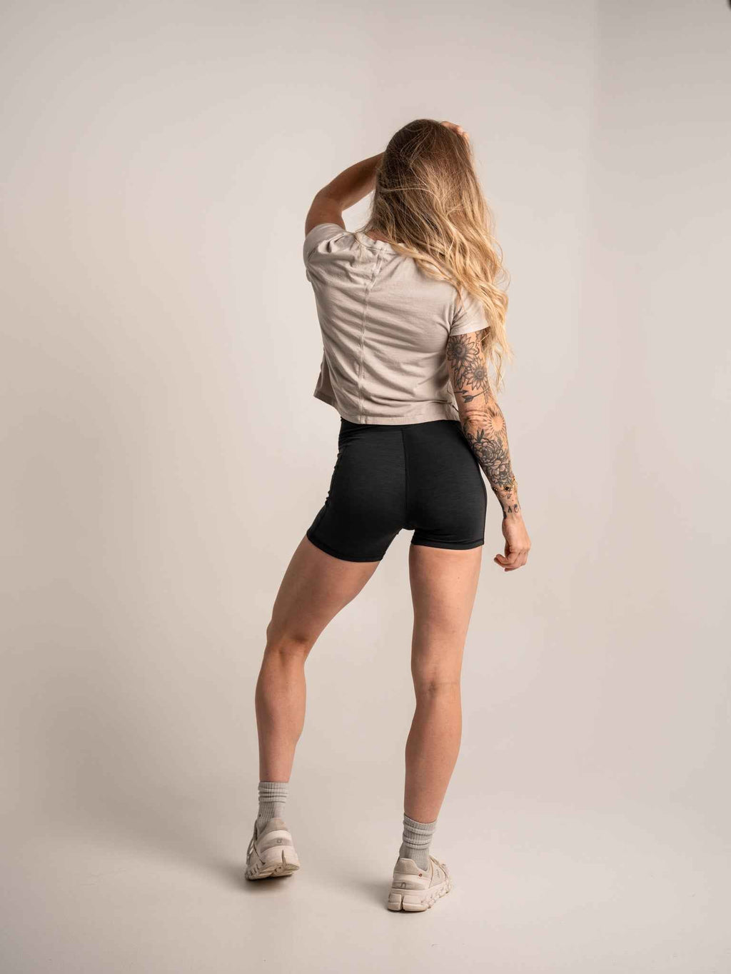 Women's Encore Crop Tee- Bone