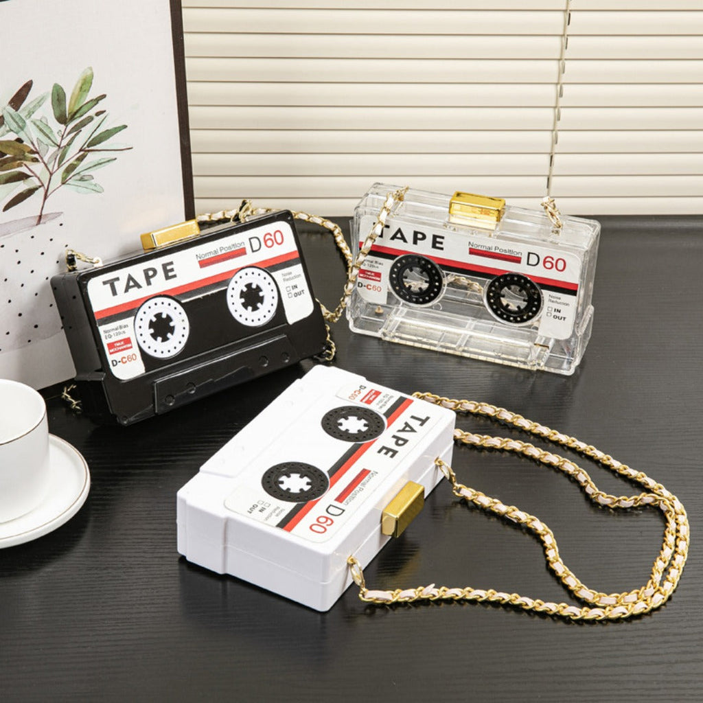 Women's Tape Chain Clutch Purse