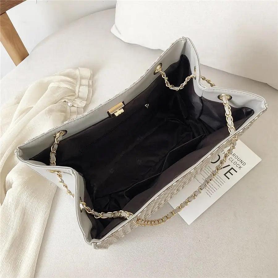 Women's Leather Chain Shoulder Bag