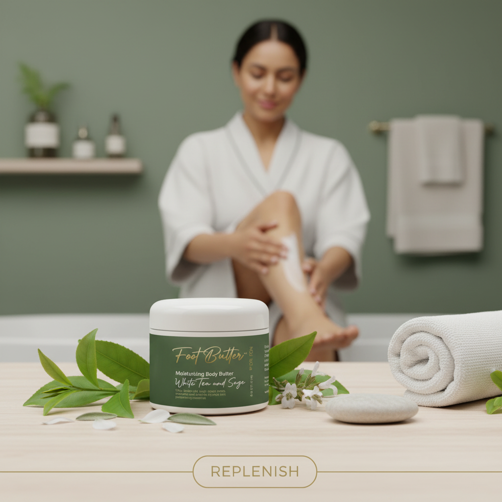 White Tea & Sage Moisturizing Body Butter – Hydrating, Nourishing, Ultra-Soft Skin Cream