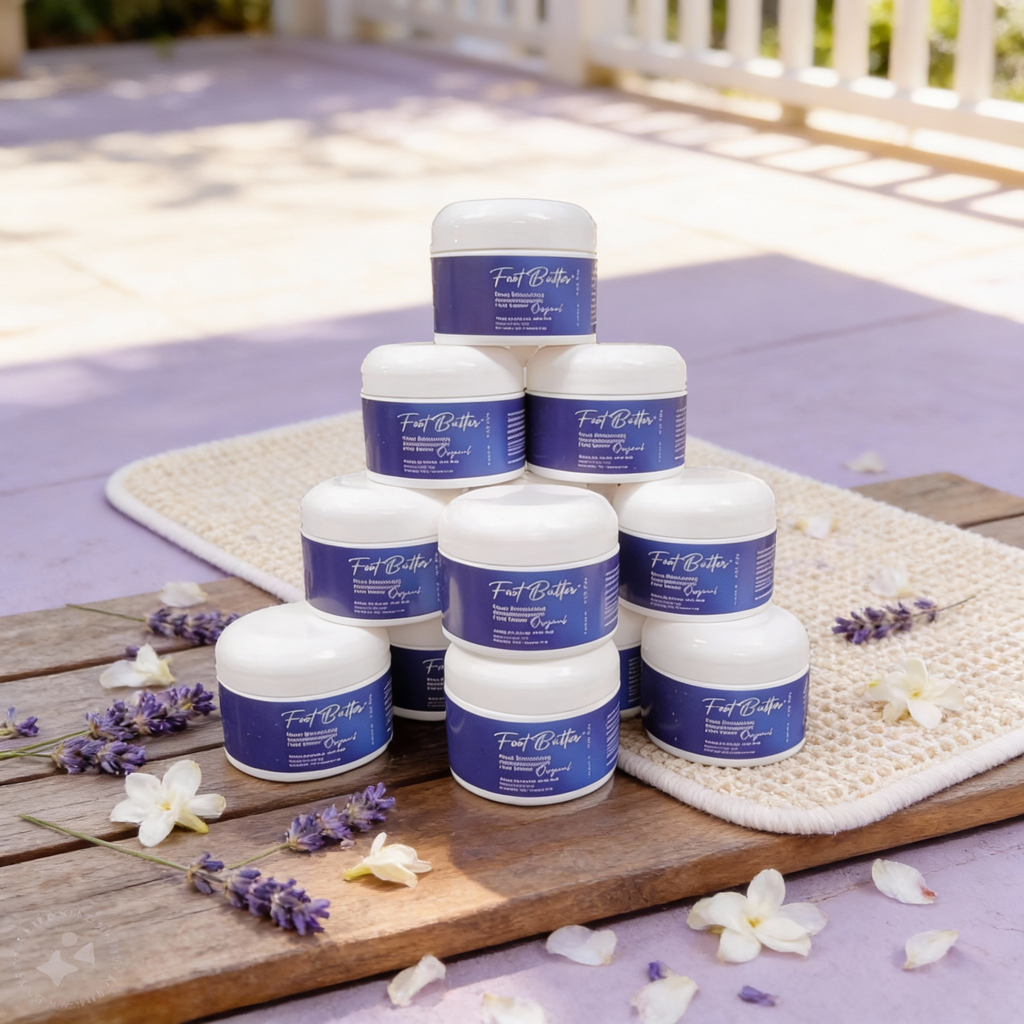 Lavender Jasmine Foot Butter Cream 1 oz – Travel Size Deep Moisture