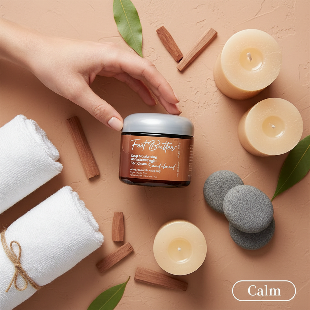 Sandalwood Foot Butter – Deep Moisturizing Foot Cream for Dry, Rough Skin