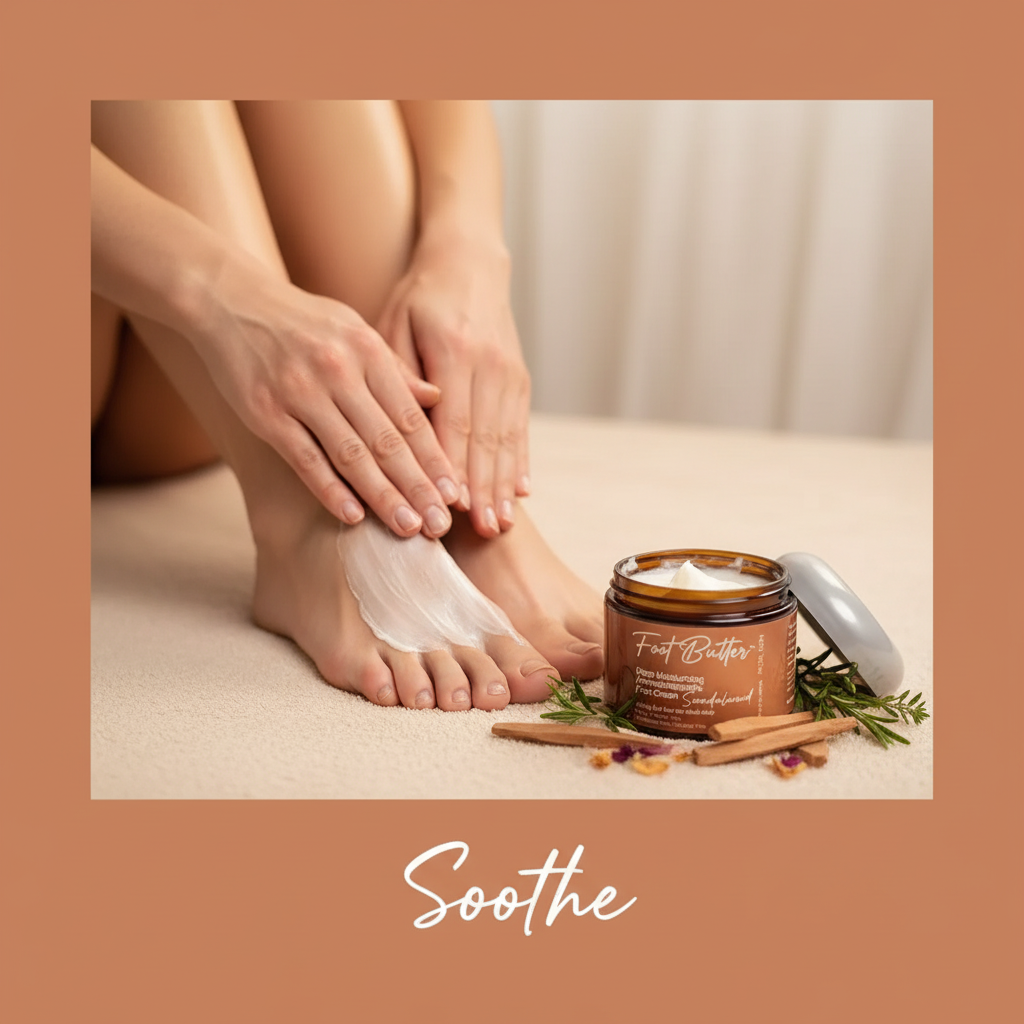 Sandalwood Foot Butter – Deep Moisturizing Foot Cream for Dry, Rough Skin
