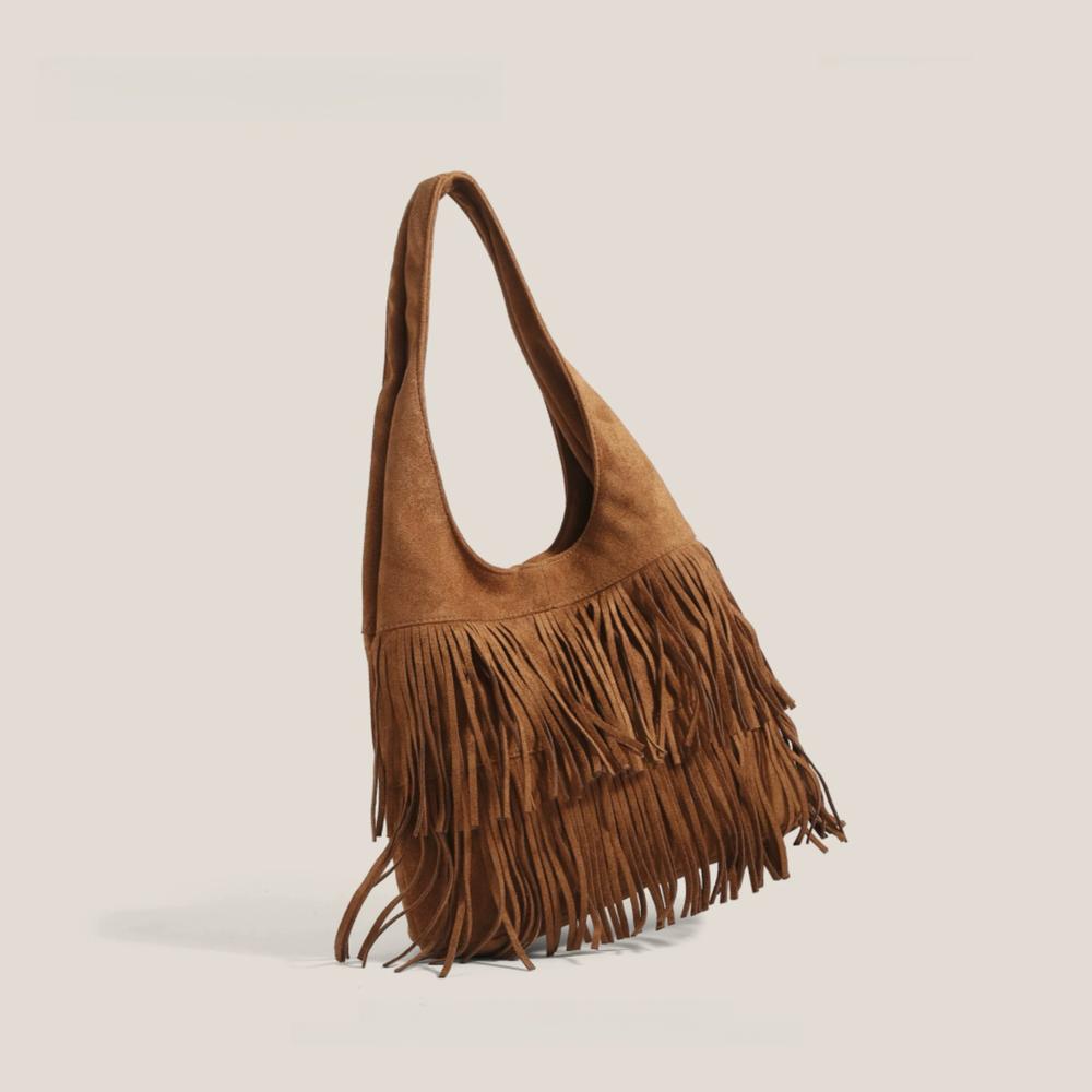 Women's Fringe Suede Hobo Bag