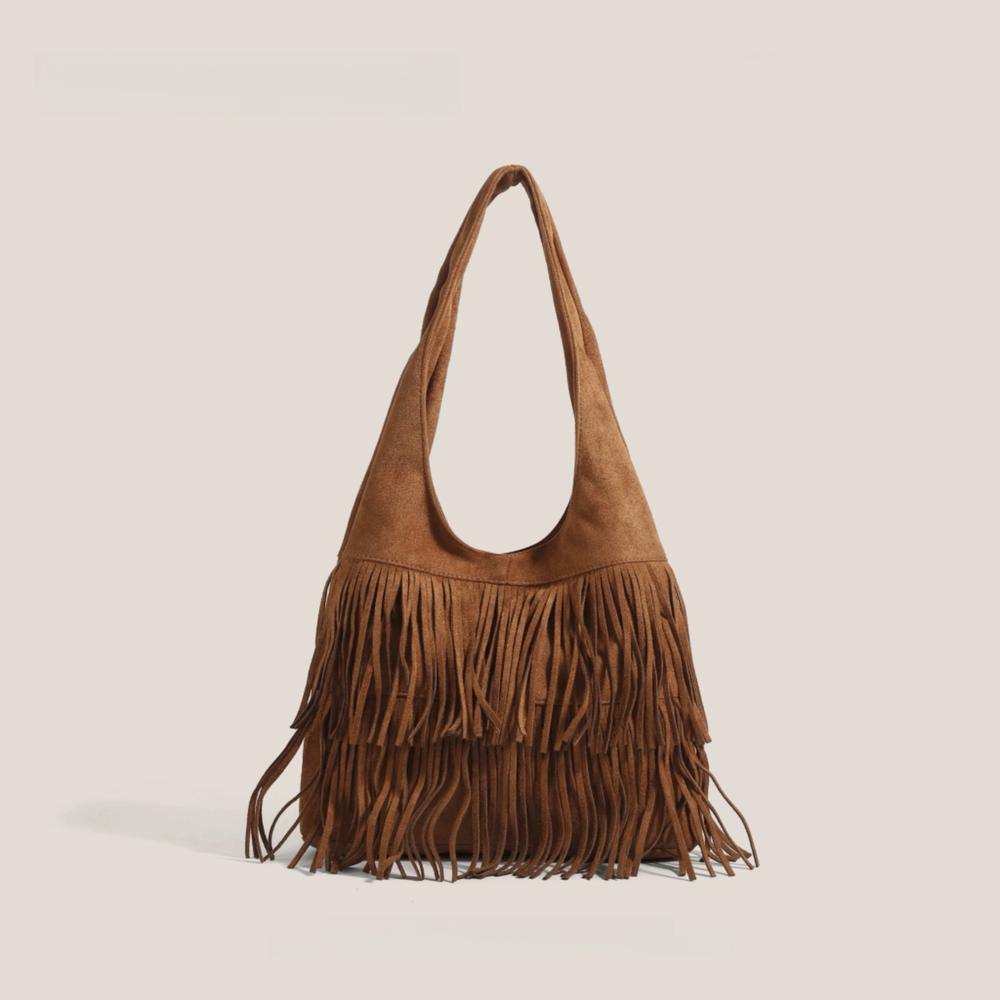 Women's Fringe Suede Hobo Bag