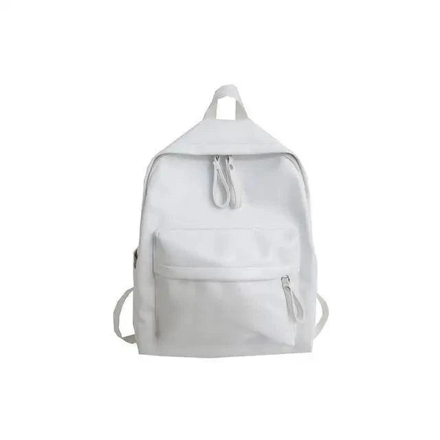 Women's Leather School Backpack Bag